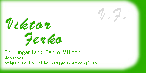 viktor ferko business card